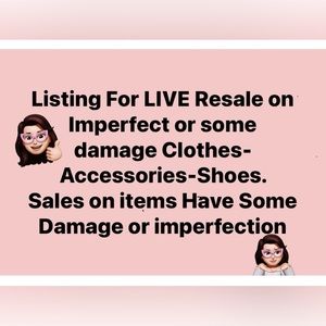This listing is for imperfect or minir damage items during “Lives”